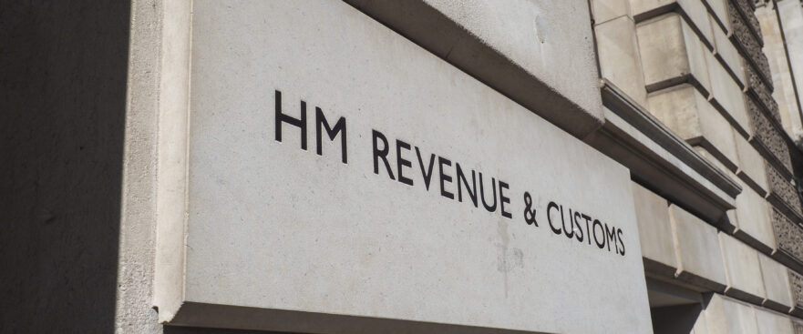 HM Revenue and Customs sign in London