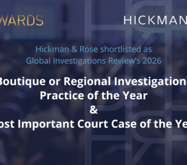 Hickman & Rose a double finalist in GIR’s annual international awards