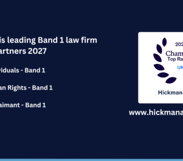More Hickman & Rose lawyers and departments win leading Band 1 status in Chambers legal guide