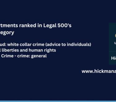 Three H&R departments ranked in Legal 500’s leading Tier 1 category